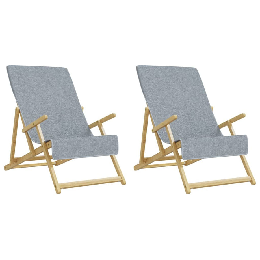 Strandhanddoeken 400 G/M² Stof 2 60 x 135 cm Grijs