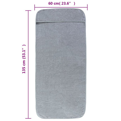 Strandhanddoeken 400 G/M² Stof 2 60 x 135 cm Grijs