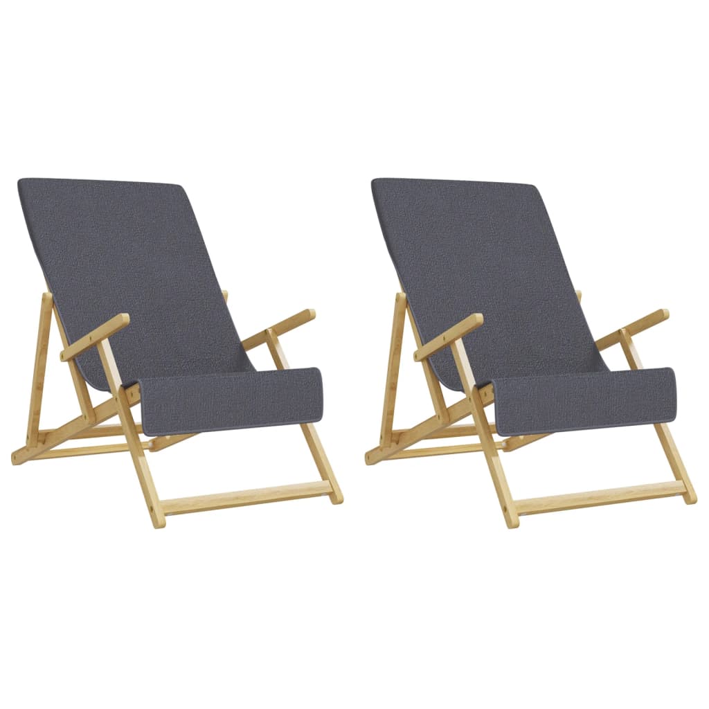 Strandhanddoeken 400 G/M² Stof Kleurig 2 60 x 135 cm Antraciet