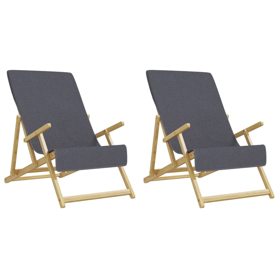 Strandhanddoeken 400 G/M² Stof Kleurig 2 60 x 135 cm Antraciet