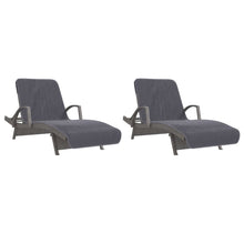 Strandhanddoeken 2 St 400 G/M² 75X200 Cm Stof Antracietkleurig