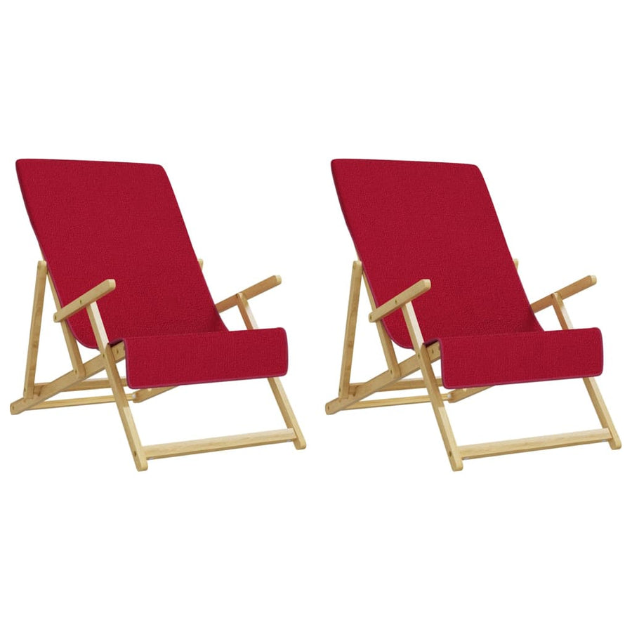 Strandhanddoeken 400 G/M² Stof Bordeaux 2 60 x 135 cm Rood