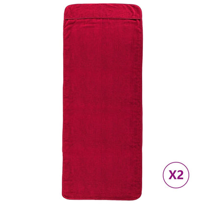 Strandhanddoeken 400 G/M² Stof Bordeaux 2 60 x 135 cm Rood