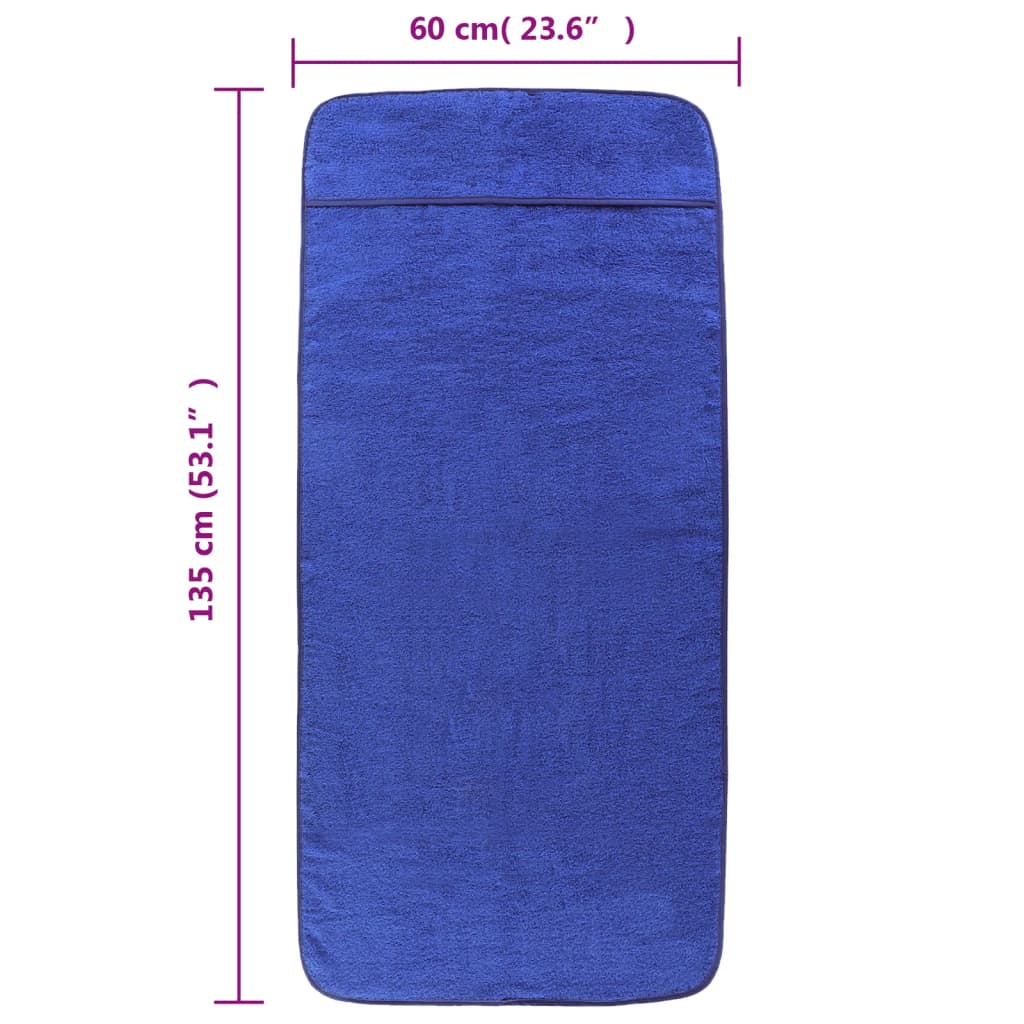 Strandhanddoeken 400 G/M² Stof Konings 2 60 x 135 cm Blauw