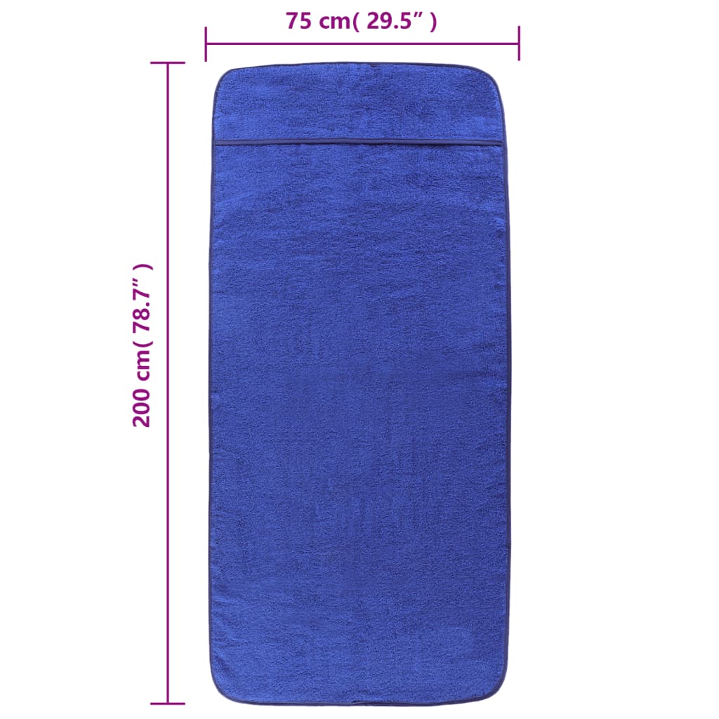 Strandhanddoeken 400 G/M² Stof Konings 2 75 x 200 cm Blauw