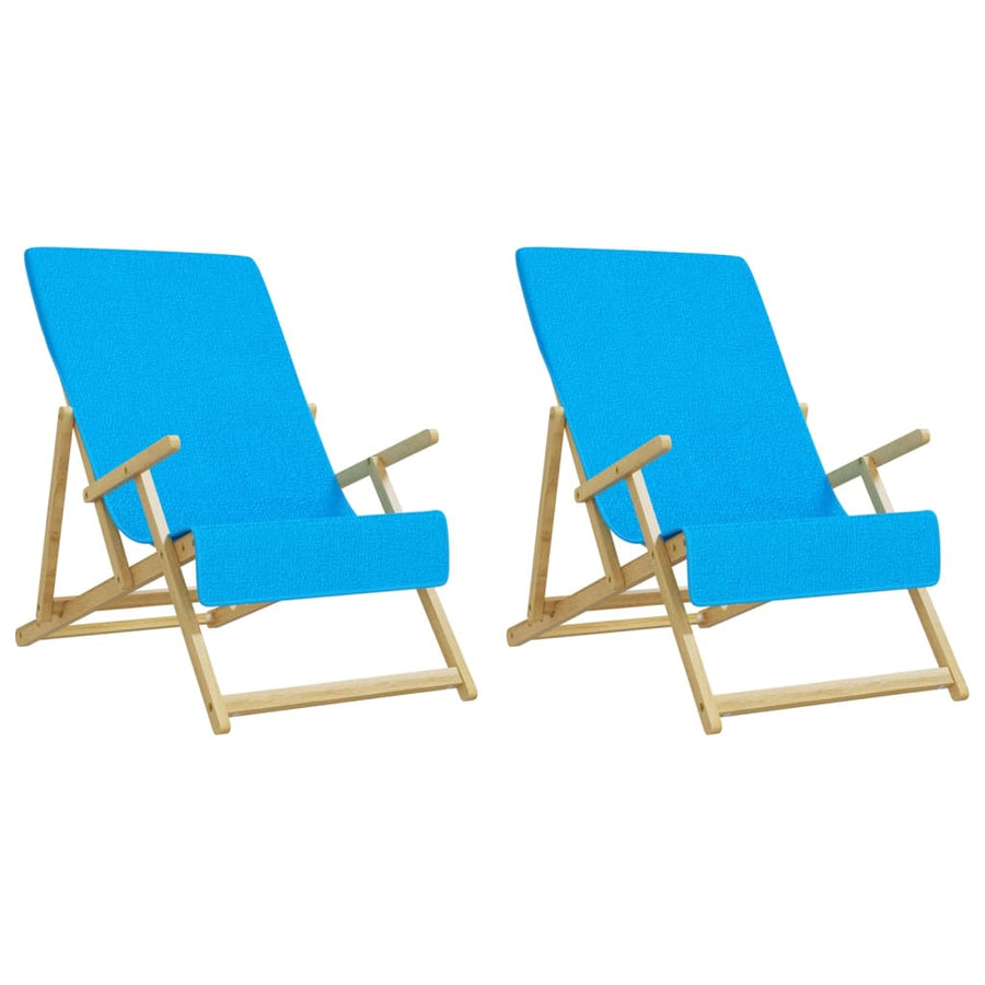 Strandhanddoeken 2 St 400 G/M² 60X135 Cm Stof Turquoise