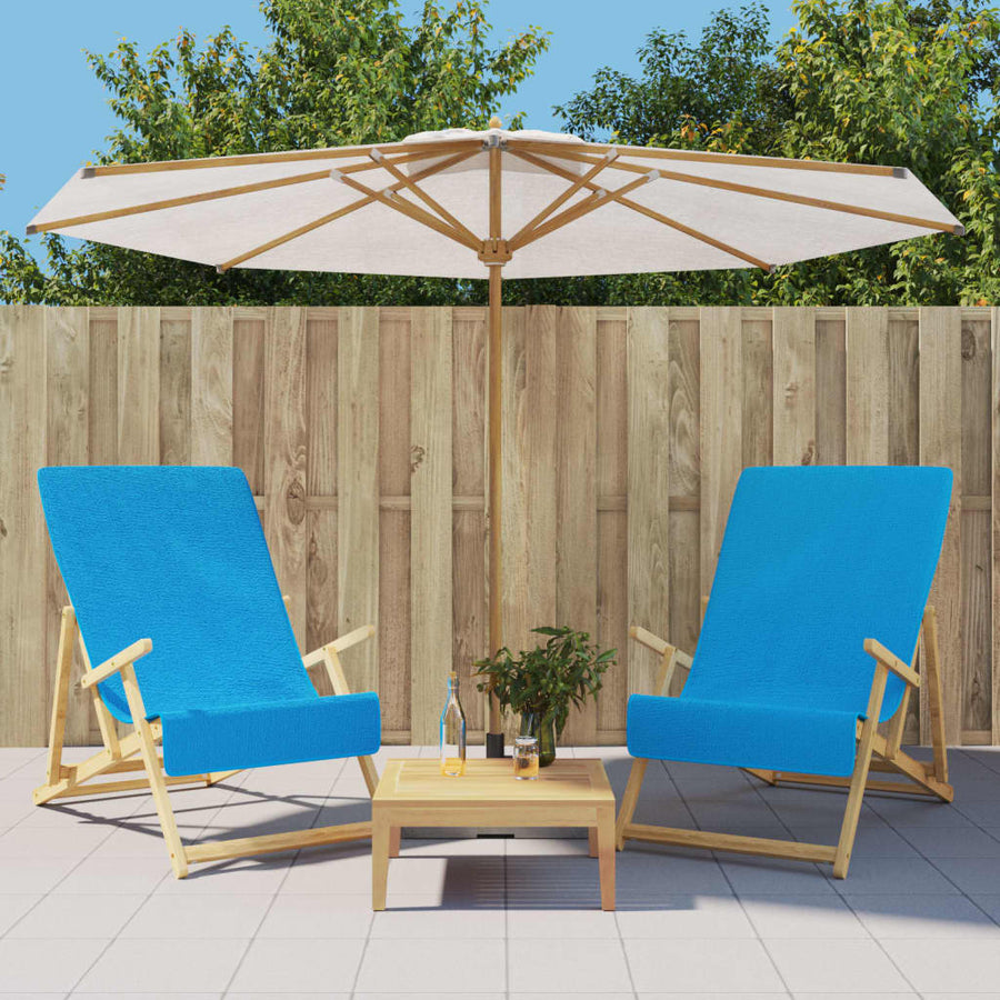 Strandhanddoeken 2 St 400 G/M² 60X135 Cm Stof Turquoise