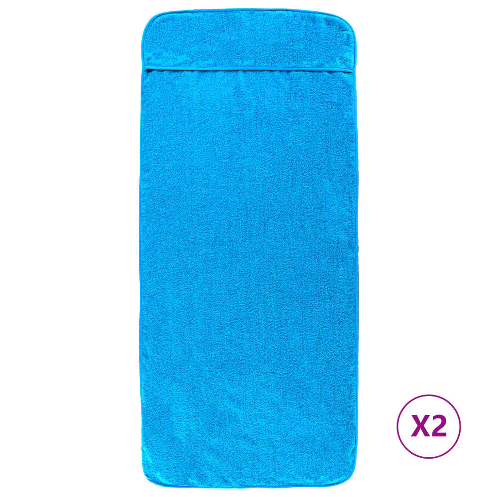 Strandhanddoeken 400 G/M² Stof 2 75 x 200 cm Turquoise
