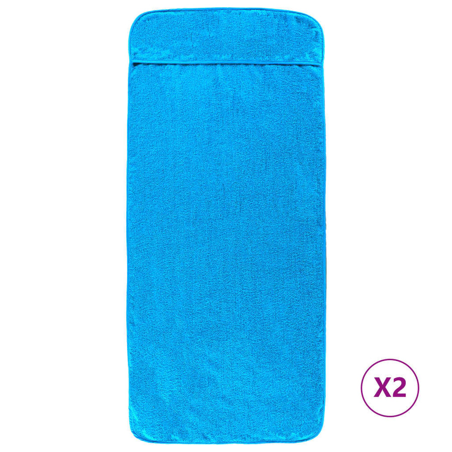 Strandhanddoeken 400 G/M² Stof 2 75 x 200 cm Turquoise