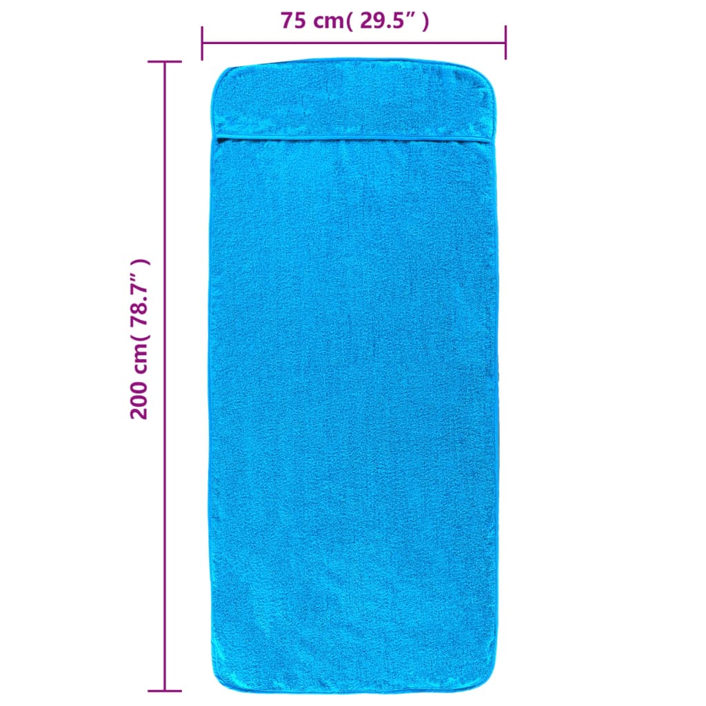 Strandhanddoeken 400 G/M² Stof 2 75 x 200 cm Turquoise