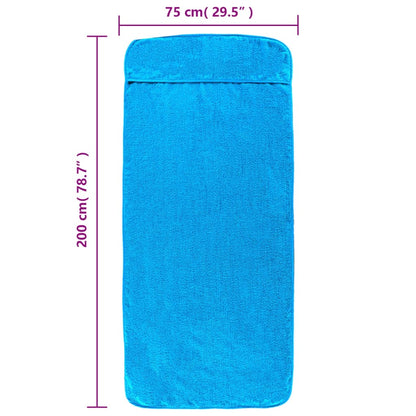 Strandhanddoeken 400 G/M² Stof 2 75 x 200 cm Turquoise