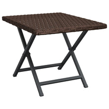 Tafel Inklapbaar 45X35X32 Cm Poly Rattan Bruin