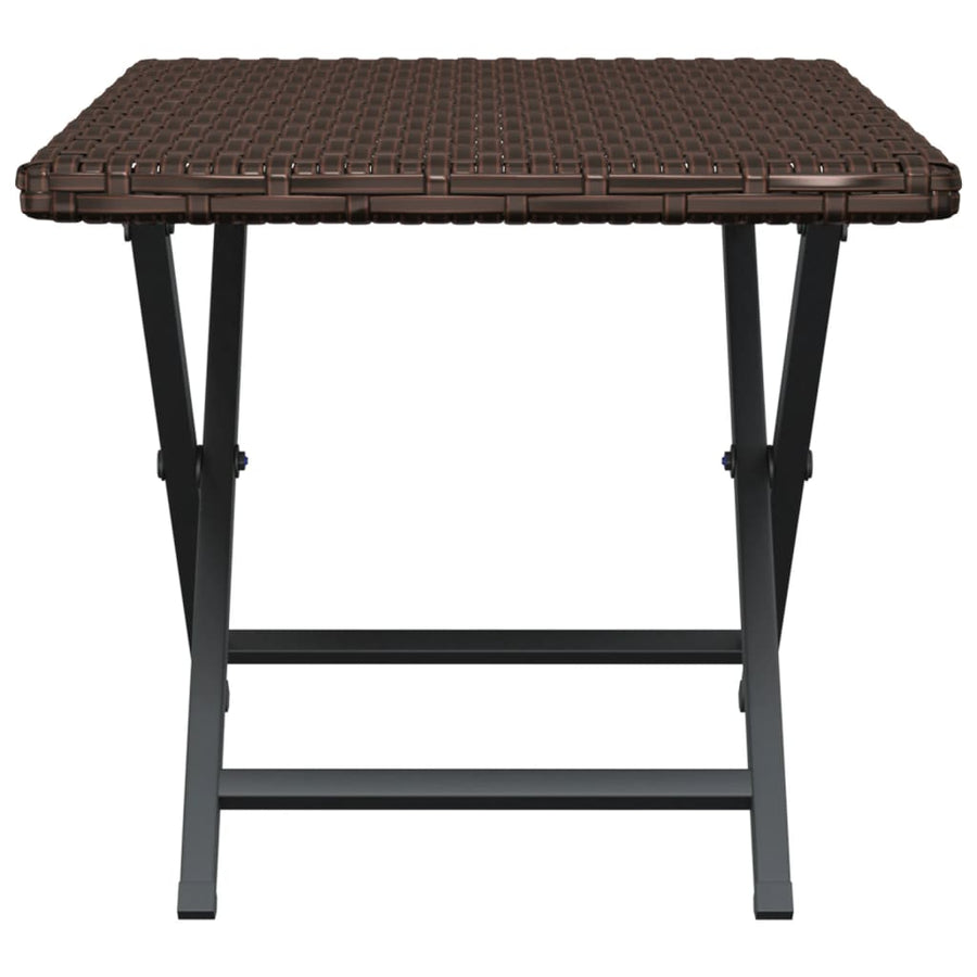 Tafel Inklapbaar 45X35X32 Cm Poly Rattan Bruin