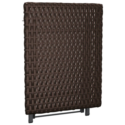 Tafel Inklapbaar 45X35X32 Cm Poly Rattan Bruin