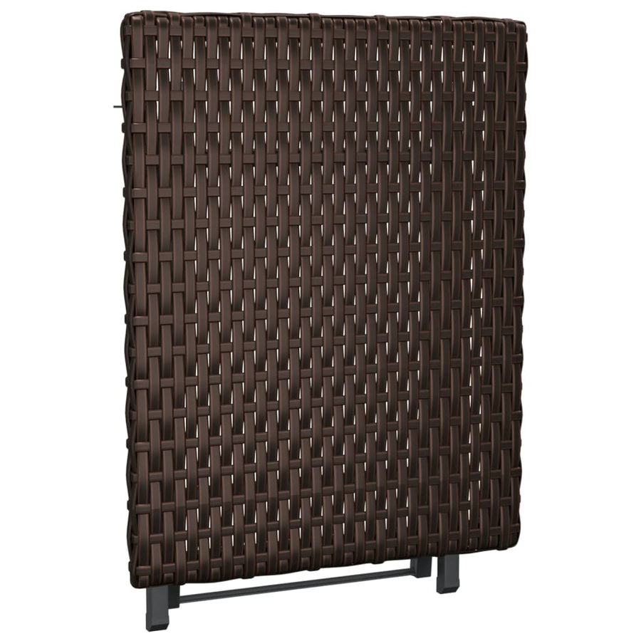 Tafel Inklapbaar 45X35X32 Cm Poly Rattan Bruin