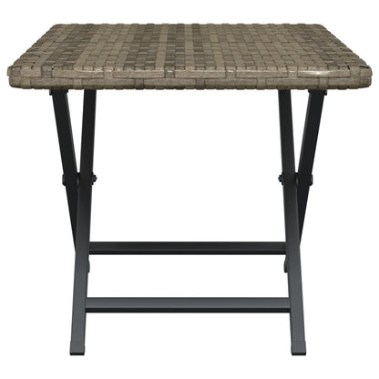 Tafel Inklapbaar 45X35X32 Cm Poly Rattan Grijs