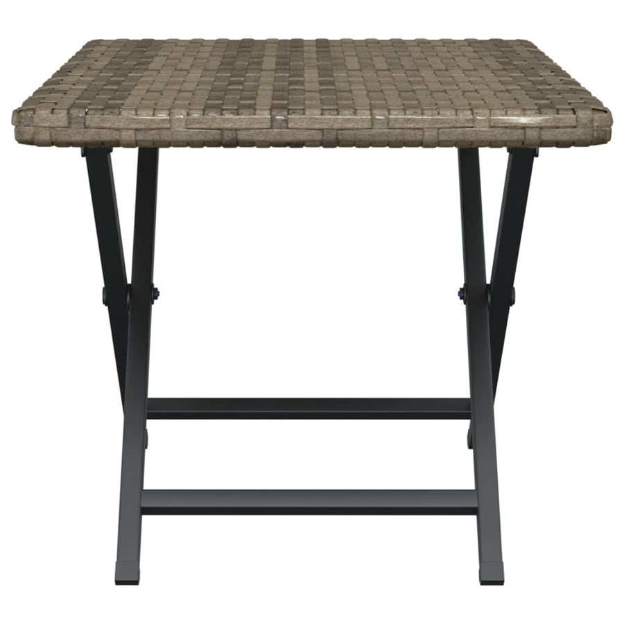 Tafel Inklapbaar 45X35X32 Cm Poly Rattan Grijs