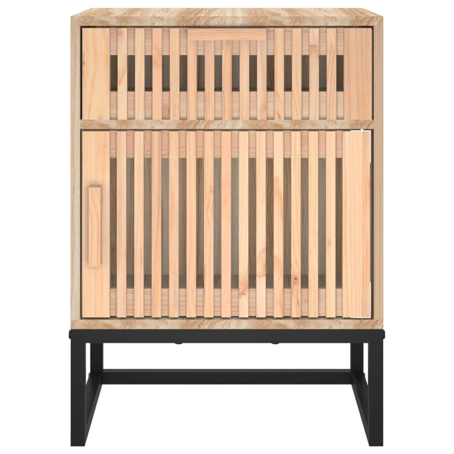 Nachtkastje 40x30x55,5 cm bewerkt hout en ijzer