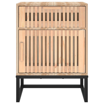 Nachtkastjes 2 St 40X30X55,5 Cm Bewerkt Hout En Ijzer