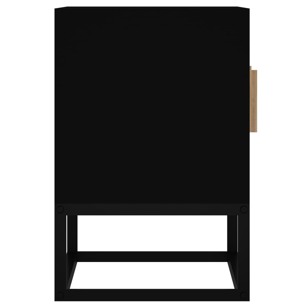 Tv-Meubel 05X30X45 Cm Bewerkt Hout En Ijzer Zwart