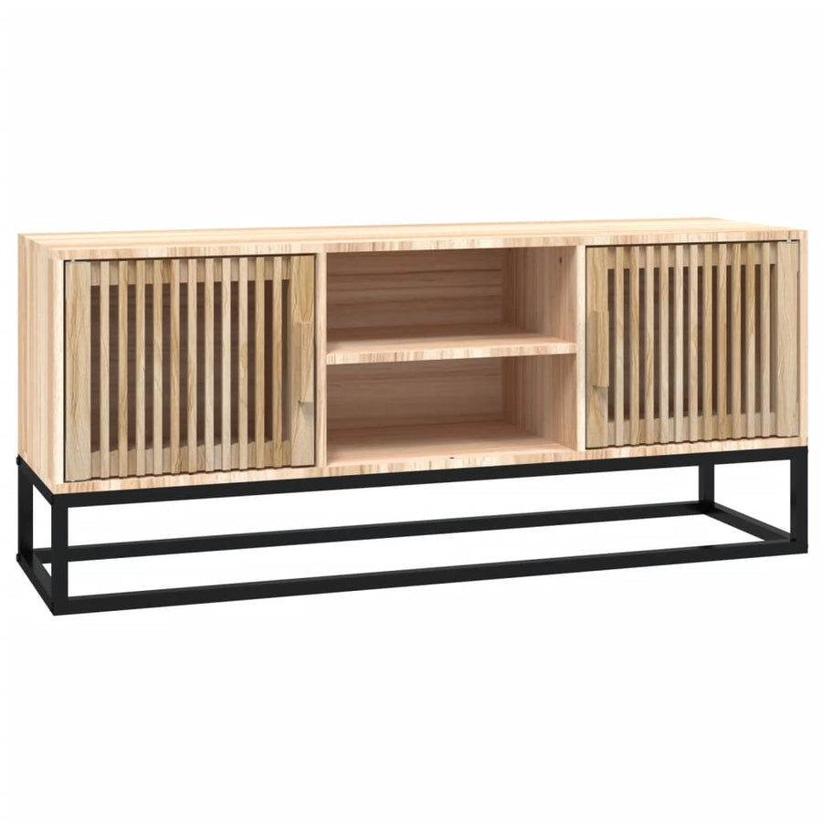 Tv-Meubel 05X30X45 Cm Bewerkt Hout En Ijzer Bruin