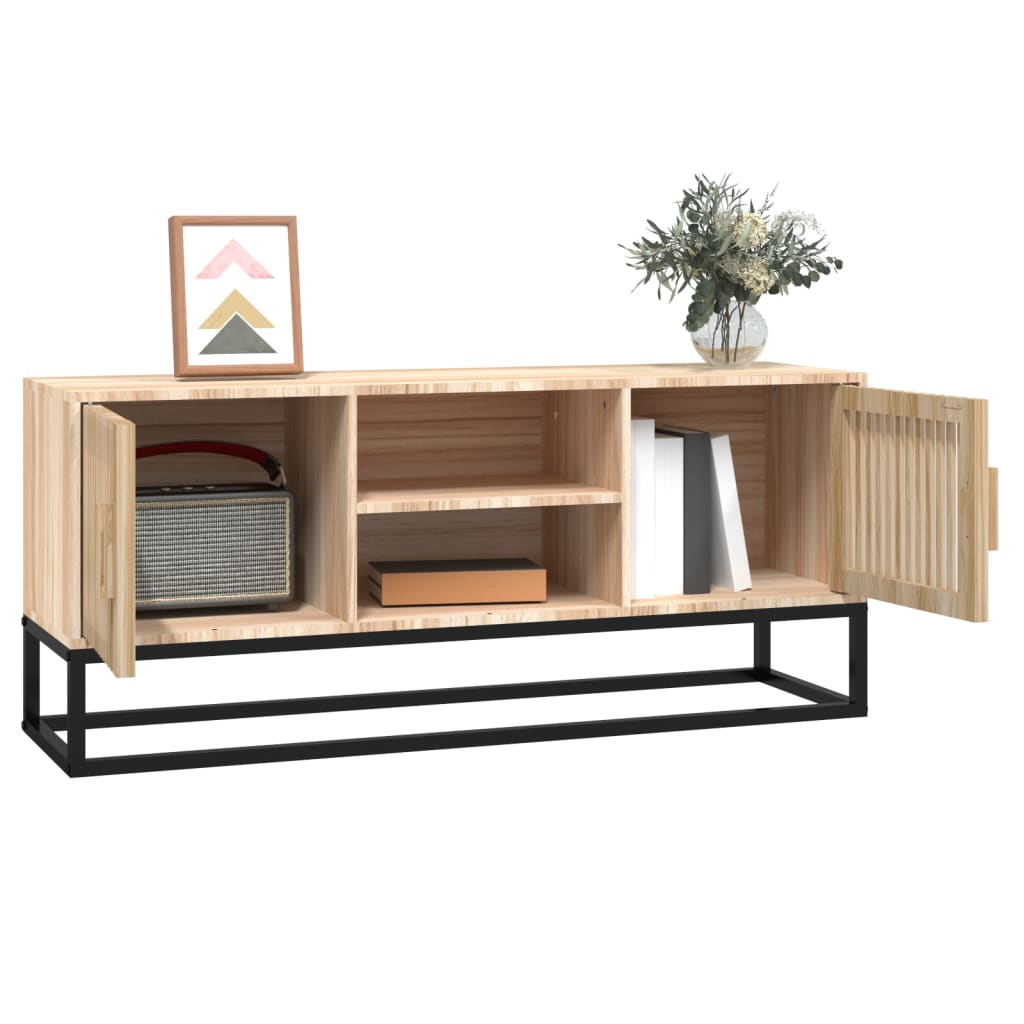 Tv-Meubel 05X30X45 Cm Bewerkt Hout En Ijzer Bruin