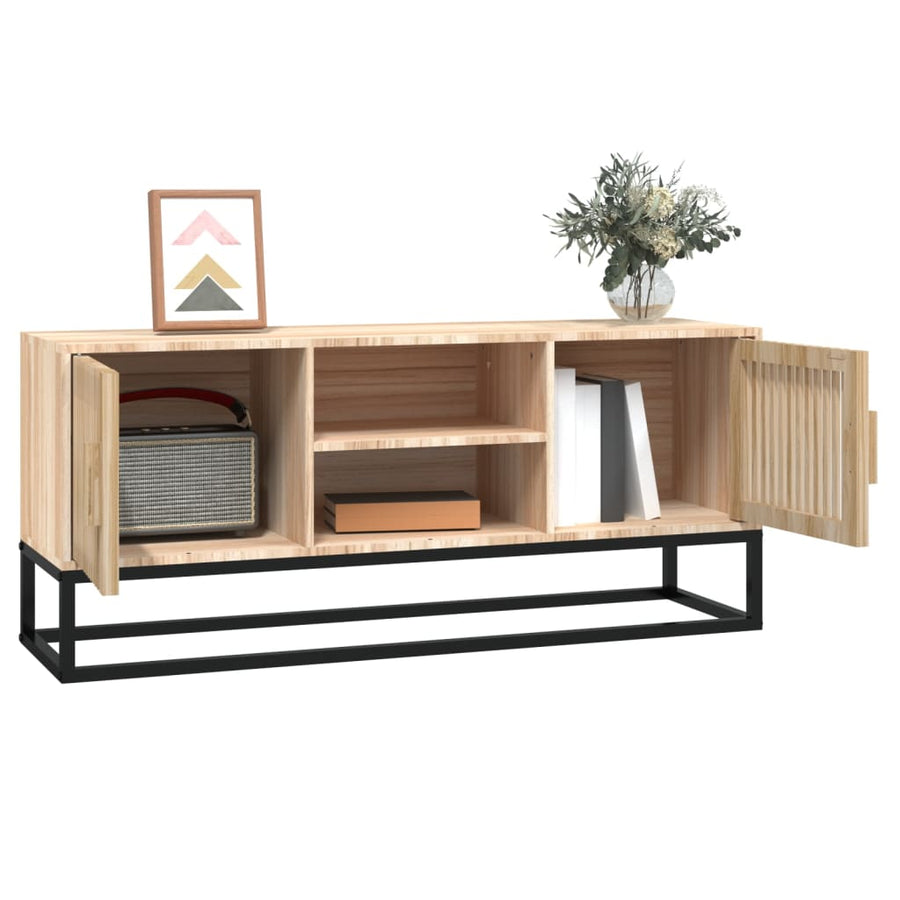 Tv-Meubel 05X30X45 Cm Bewerkt Hout En Ijzer Bruin