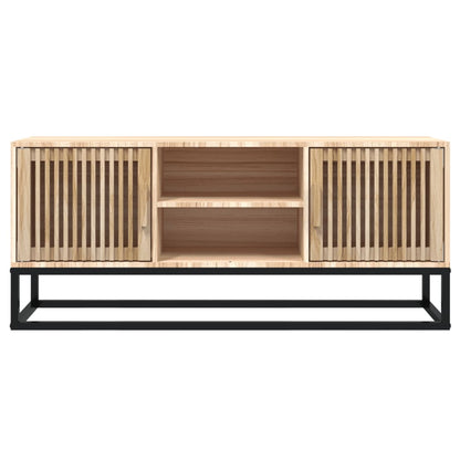 Tv-Meubel 05X30X45 Cm Bewerkt Hout En Ijzer Bruin