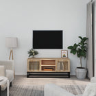 TV cabinet 105x30x45 cm processed wood and iron