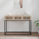 Wandtafel 105x30x75 cm bewerkt hout ijzer