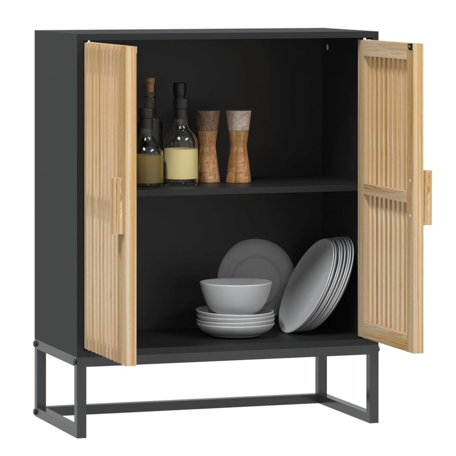 Dressoir 60x30x75 cm bewerkt hout zwart
