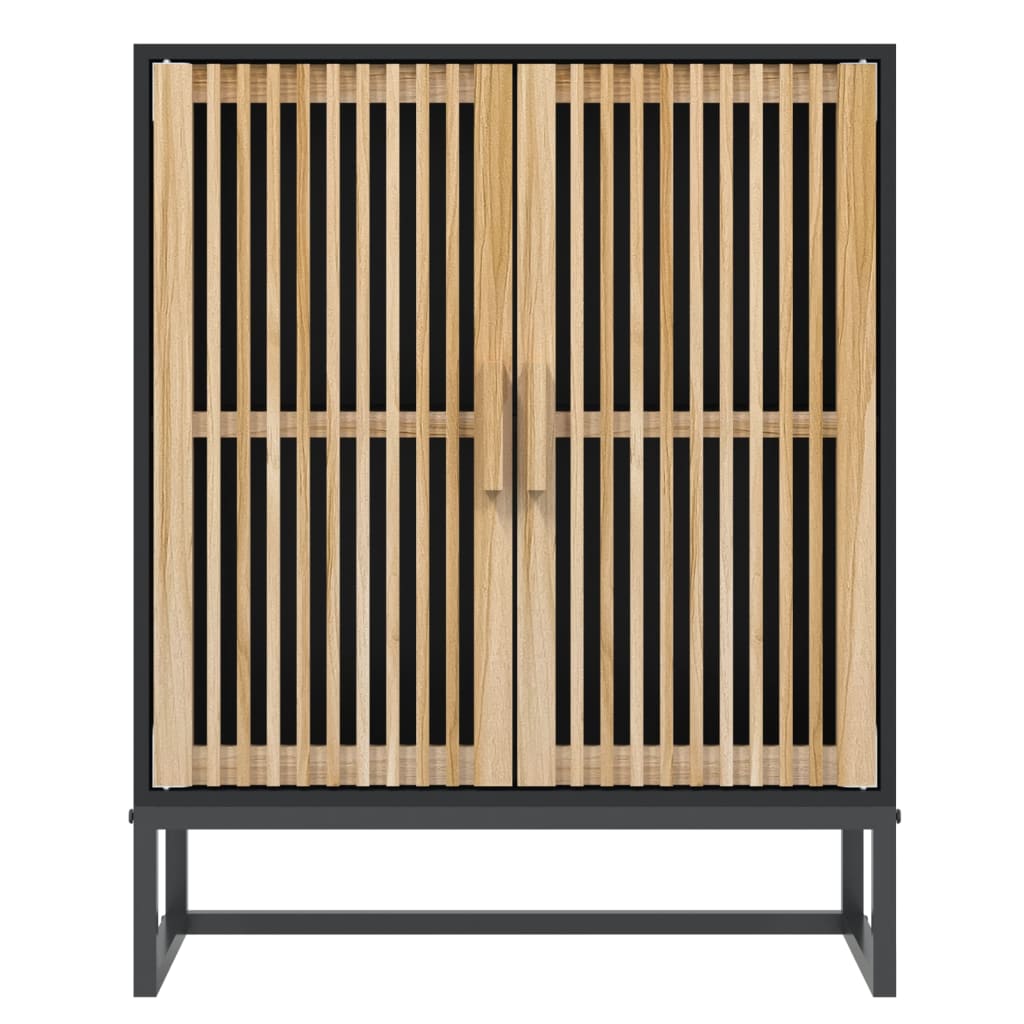 Dressoir 60x30x75 cm bewerkt hout zwart