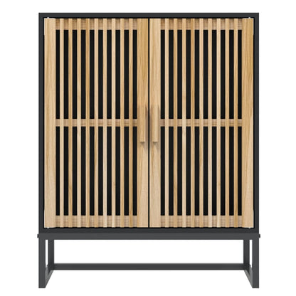 Dressoir 60x30x75 cm bewerkt hout zwart