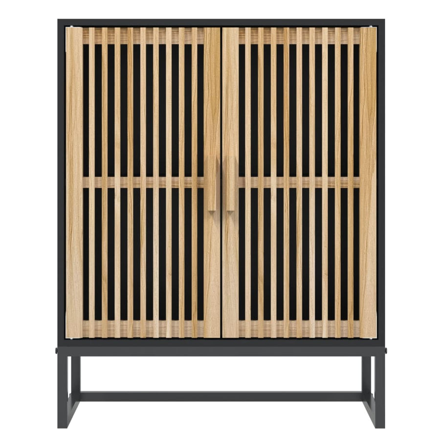 Dressoir 60x30x75 cm bewerkt hout zwart