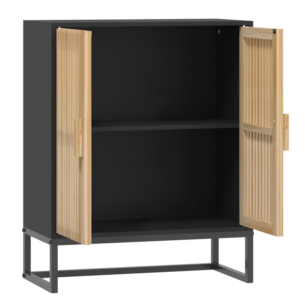 Dressoir 60x30x75 cm bewerkt hout zwart