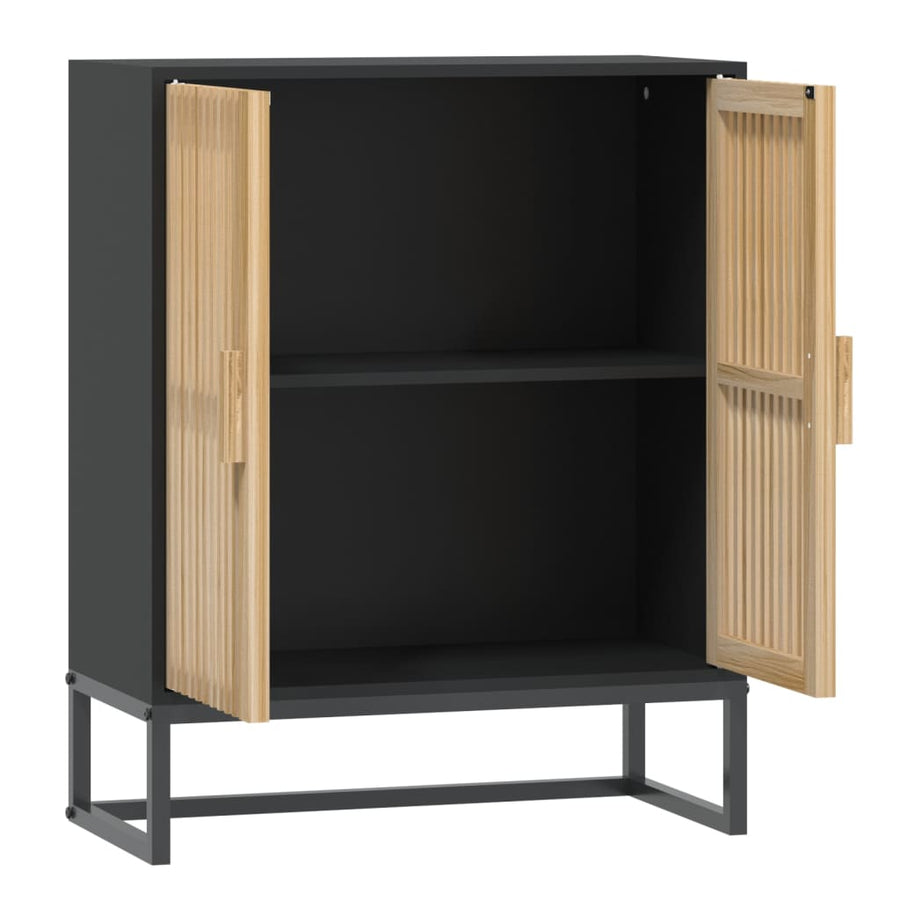 Dressoir 60x30x75 cm bewerkt hout zwart