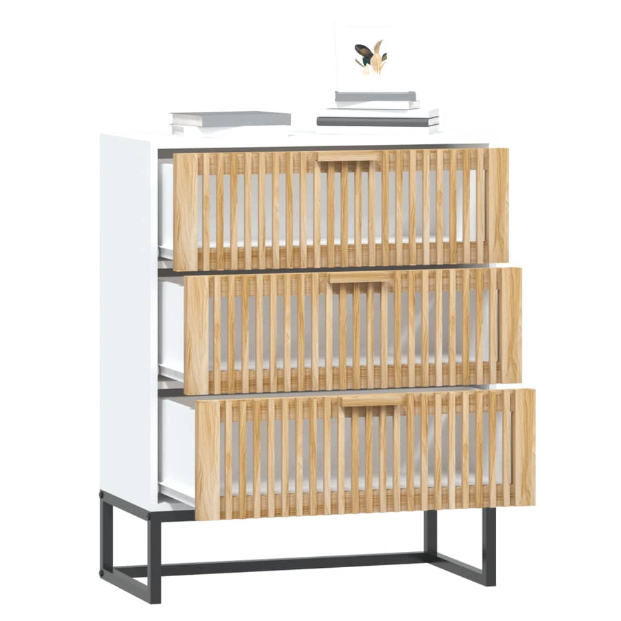 Dressoir 60X30X75 Cm Bewerkt Hout Wit