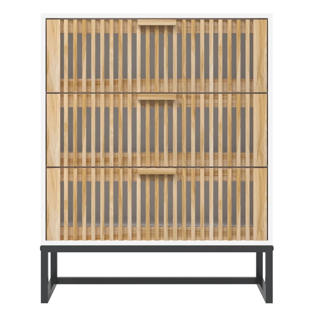 Dressoir 60X30X75 Cm Bewerkt Hout Wit