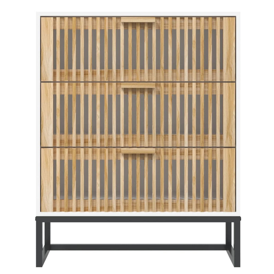 Dressoir 60X30X75 Cm Bewerkt Hout Wit