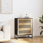 Dressoir 60x30x75 cm grenenhout zwart