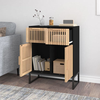 Dressoir 60X30X75 Cm Bewerkt Hout Zwart