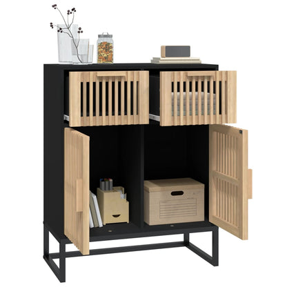 Dressoir 60X30X75 Cm Bewerkt Hout Zwart