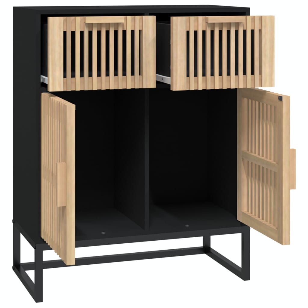Dressoir 60X30X75 Cm Bewerkt Hout Zwart