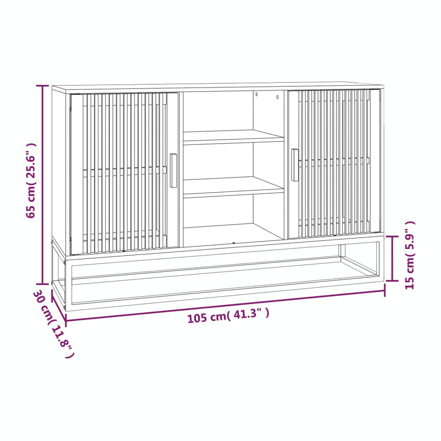 Dressoir 05X30X65 Cm Bewerkt Hout Wit