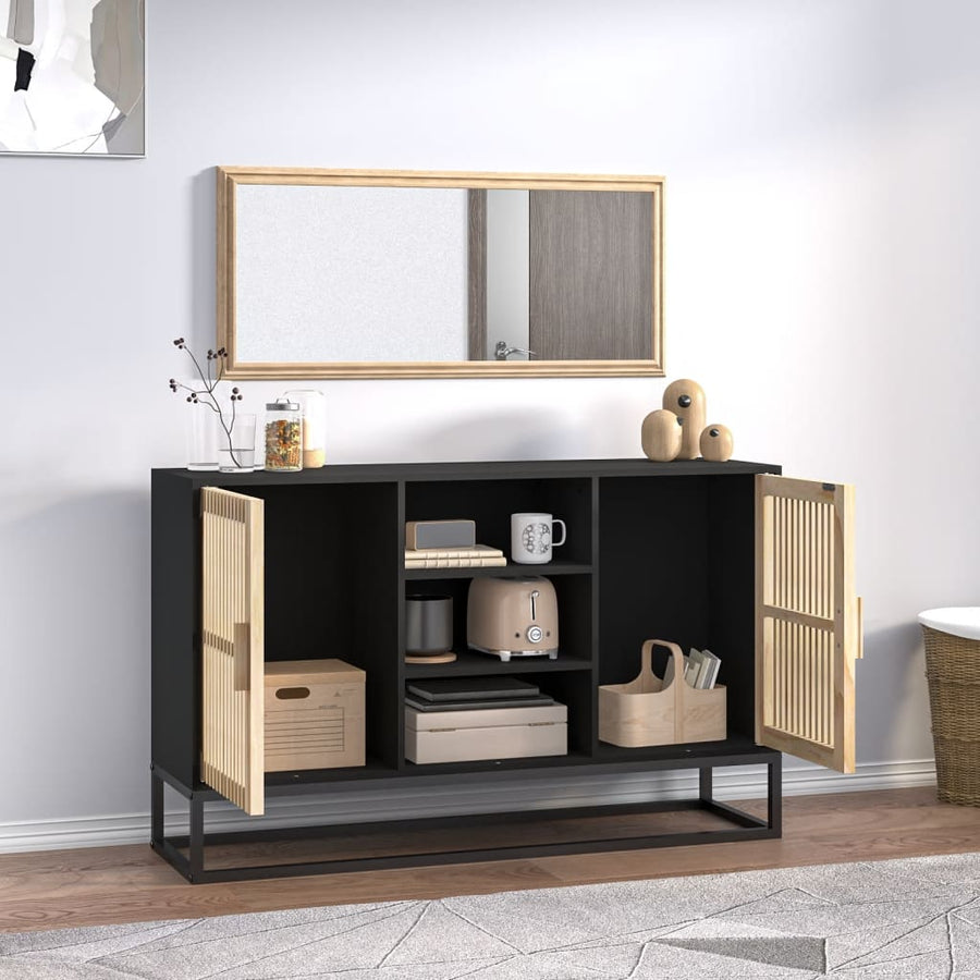 Dressoir 05X30X65 Cm Bewerkt Hout Zwart