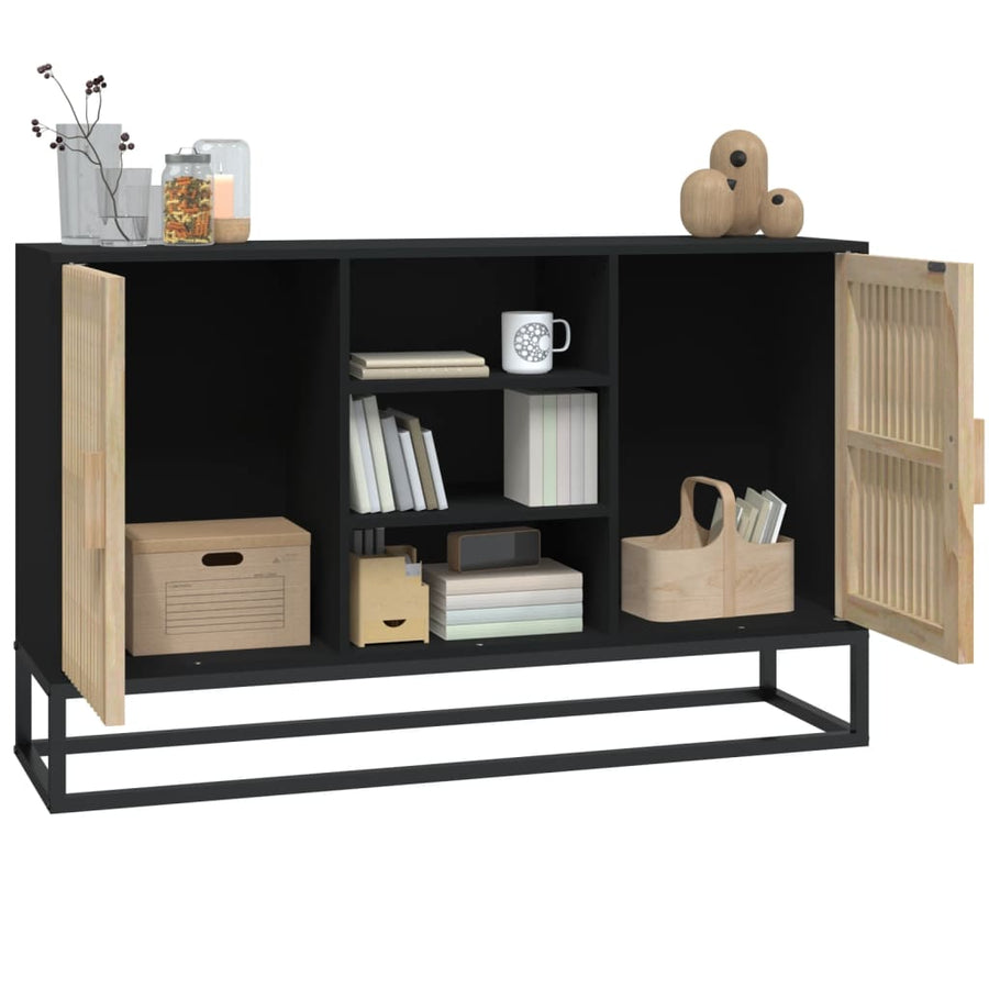 Dressoir 05X30X65 Cm Bewerkt Hout Zwart