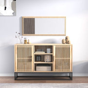 Dressoir 105x30x65 cm bewerkt hout grenenhout ijzer