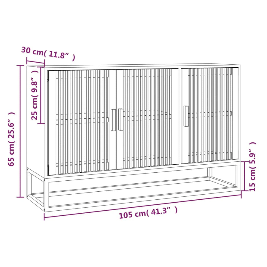 Dressoir 05X30X65 Cm Bewerkt Hout Wit