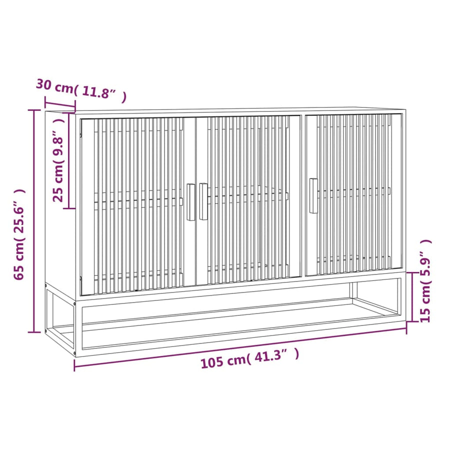 Dressoir 05X30X65 Cm Bewerkt Hout Bruin