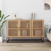 Dressoir 105x30x65 cm bewerkt hout zwart